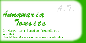 annamaria tomsits business card